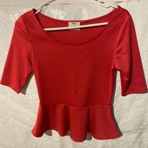 Coral pink top (S)